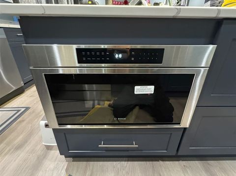 Built-in wall oven in a kitchen island