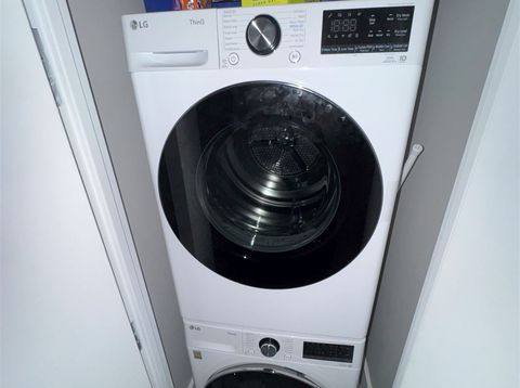 LG WashTower washer and dryer in a closet